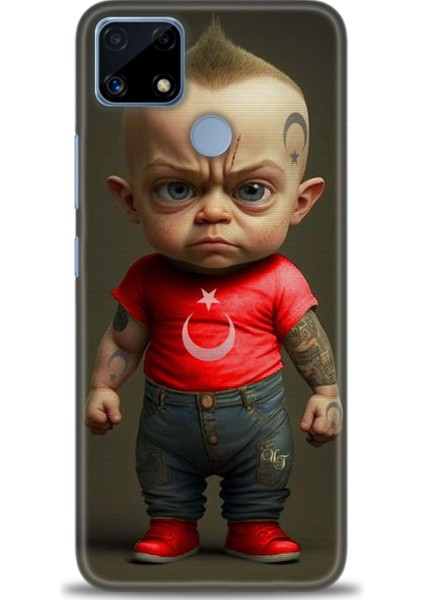 Realme C25 Kılıf Hd Baskılı Kılıf + Seramik Tam Kaplayan Ekran Koruyucu 244