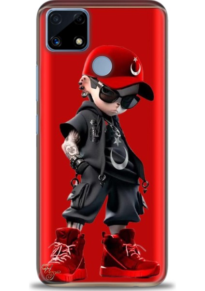 Realme C25S Kılıf Hd Baskılı Kılıf + Seramik Tam Kaplayan Ekran Koruyucu 250