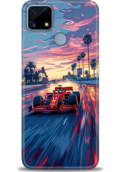 Realme C25 Kılıf Hd Baskılı Kılıf + Seramik Tam Kaplayan Ekran Koruyucu 102