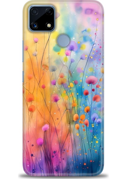Realme C25 Kılıf Hd Baskılı Kılıf + Seramik Tam Kaplayan Ekran Koruyucu 413