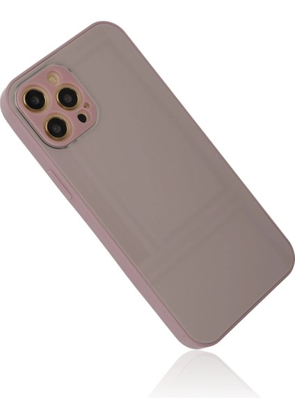 Apple iPhone 12 Pro Kılıf Glass Kapak - Mor Zrnet