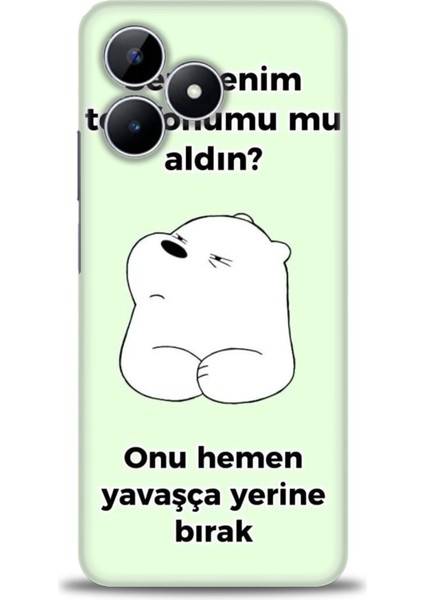Realme Note 50 Kılıf Hd Baskılı Kılıf + Seramik Tam Kaplayan Ekran Koruyucu 155
