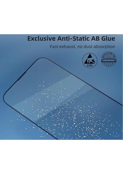 iPhone 15 Pro Max Uyumlu Glass Anti-Dust Ahize Korumalı Cam Ekran Koruyucu 2 Adet indirimleri