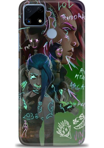 Realme C25 Kılıf Hd Baskılı Kılıf + Seramik Tam Kaplayan Ekran Koruyucu 272