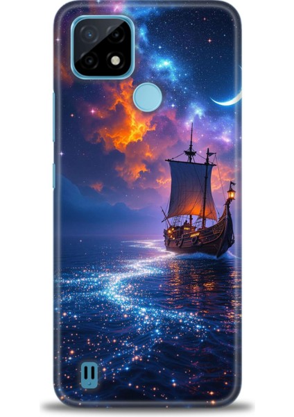 Realme C21 Kılıf Hd Baskılı Kılıf + Seramik Tam Kaplayan Ekran Koruyucu 235