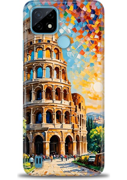 Realme C21 Kılıf Hd Baskılı Kılıf + Seramik Tam Kaplayan Ekran Koruyucu 262