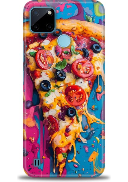 Realme C21Y Kılıf Hd Baskılı Kılıf + Seramik Tam Kaplayan Ekran Koruyucu 450