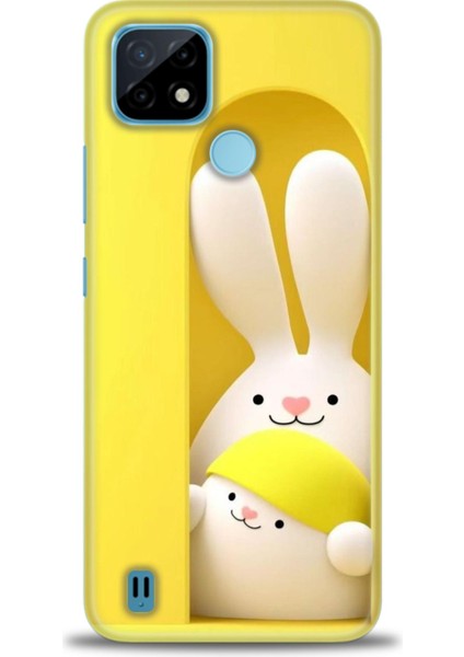 Realme C21 Kılıf Hd Baskılı Kılıf + Seramik Tam Kaplayan Ekran Koruyucu 72