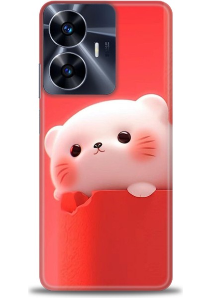 Realme C55 4g Kılıf Hd Baskılı Kılıf + Seramik Tam Kaplayan Ekran Koruyucu 75