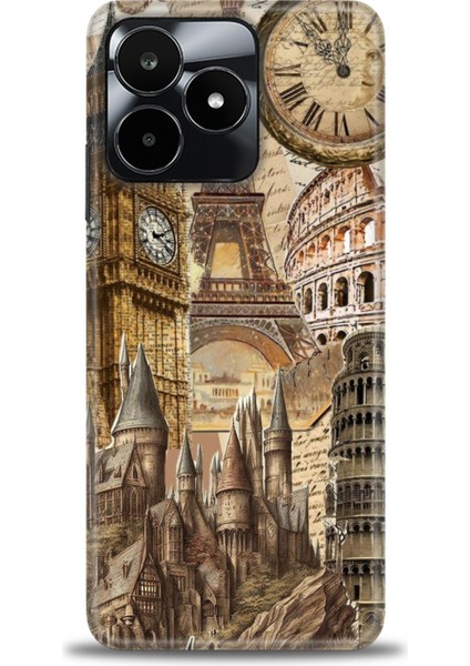 Realme C53 Kılıf Hd Baskılı Kılıf + Seramik Tam Kaplayan Ekran Koruyucu 263