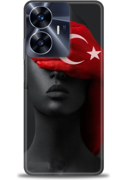 Realme C55 4g Kılıf Hd Baskılı Kılıf + Seramik Tam Kaplayan Ekran Koruyucu 246
