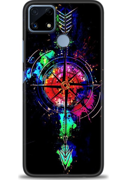 Realme C25 Kılıf Hd Baskılı Kılıf + Seramik Tam Kaplayan Ekran Koruyucu 86