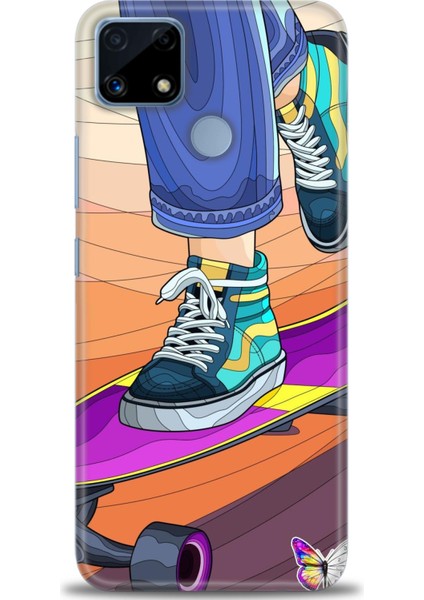 Realme C25S Kılıf Hd Baskılı Kılıf + Seramik Tam Kaplayan Ekran Koruyucu 446