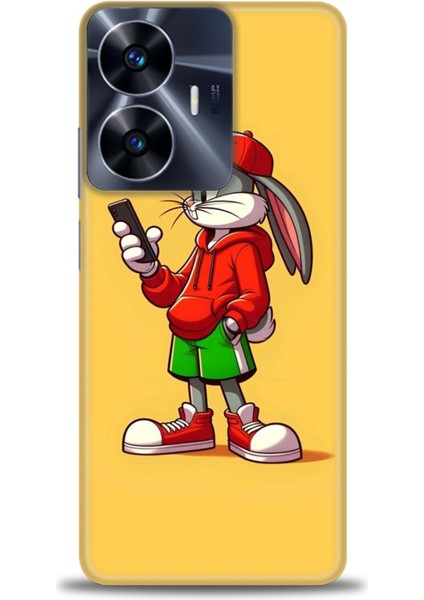 Realme C55 4g Kılıf Hd Baskılı Kılıf + Seramik Tam Kaplayan Ekran Koruyucu 401
