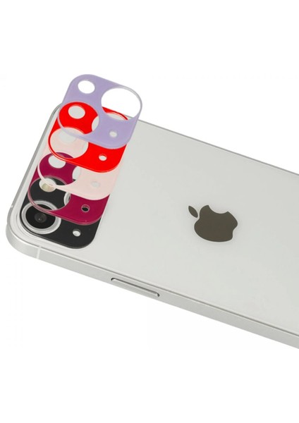 Apple iPhone 13 Rainbow Kamera Lens Koruma Cam - Kırmızı Zrnet