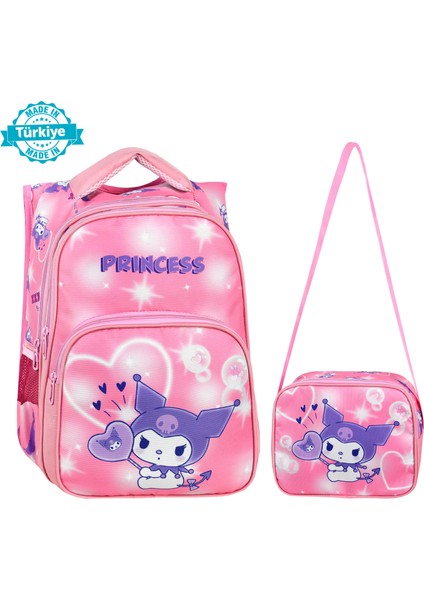 Pembe Kuromi Desenli Ilkokul Çantası Beslenme Çantalı 25404 fiyatları