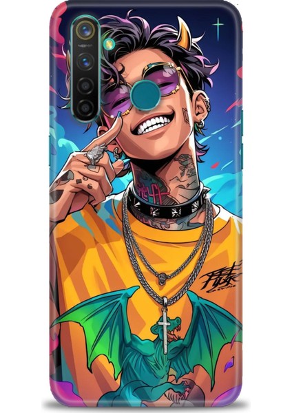 Realme 5 Pro Kılıf Hd Baskılı Kılıf + Seramik Tam Kaplayan Ekran Koruyucu 259
