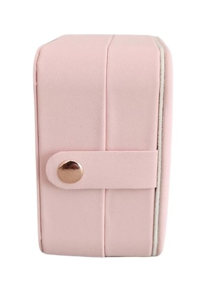 Çıtçıtlı Deri Mini Boy Takı, Seyahat ve Mücevher Çantası,kutusu Pudra (10X10 Cm) fırsatları