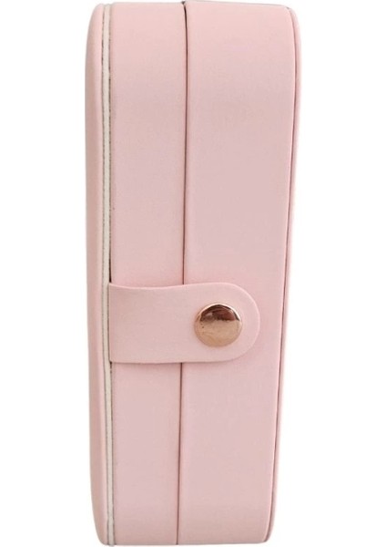 Çıtçıtlı Deri Midi Boy Takı, Seyahat ve Mücevher Çantası,kutusu Pudra (11X16 Cm) indirimleri