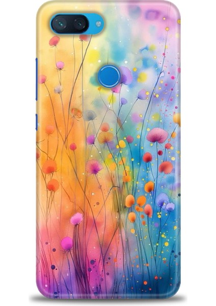 Xiaomi Mi 8 Lite Kılıf Hd Baskılı Kılıf + Seramik Tam Kaplayan Ekran Koruyucu 413