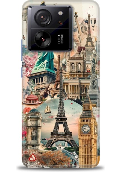 Xiaomi Mi 13T Pro Kılıf Hd Baskılı Kılıf + Seramik Tam Kaplayan Ekran Koruyucu 264