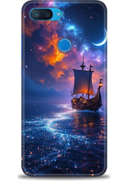 Xiaomi Mi 8 Lite Kılıf Hd Baskılı Kılıf + Seramik Tam Kaplayan Ekran Koruyucu 235