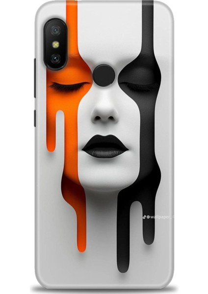 Xiaomi Mi A2 Lite Kılıf Hd Baskılı Kılıf + Seramik Tam Kaplayan Ekran Koruyucu 143
