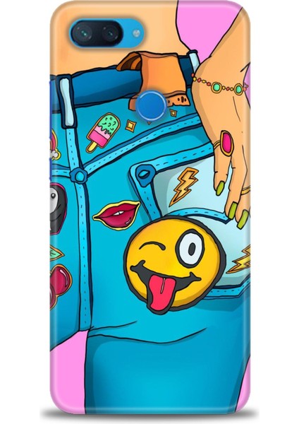 Xiaomi Mi 8 Lite Kılıf Hd Baskılı Kılıf + Seramik Tam Kaplayan Ekran Koruyucu 448