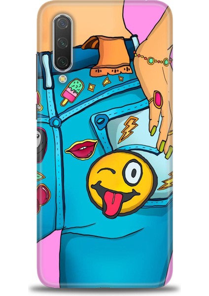 Xiaomi Mi 9 Se Kılıf Hd Baskılı Kılıf + Seramik Tam Kaplayan Ekran Koruyucu 448