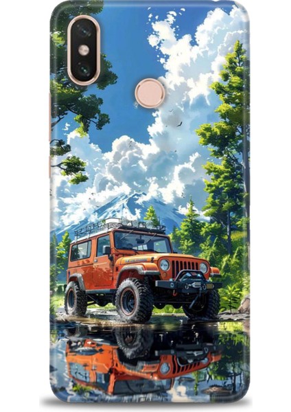 Xiaomi Mi Max 3 Kılıf Hd Baskılı Kılıf + Seramik Tam Kaplayan Ekran Koruyucu 107