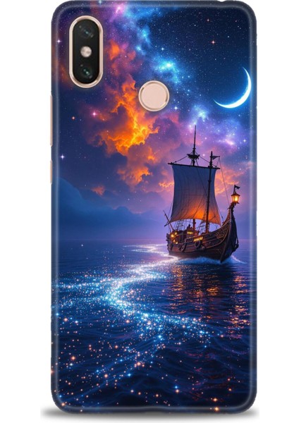 Xiaomi Mi Max 3 Kılıf Hd Baskılı Kılıf + Seramik Tam Kaplayan Ekran Koruyucu 235