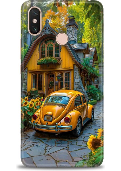 Xiaomi Mi Max 3 Kılıf Hd Baskılı Kılıf + Seramik Tam Kaplayan Ekran Koruyucu 110