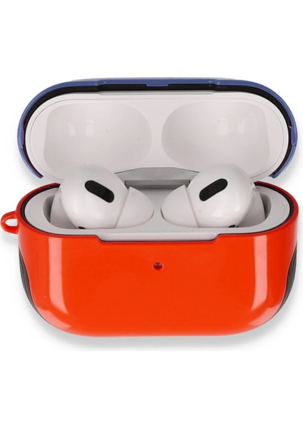 Apple AirPods Pro (1.nesil) 3in1 Kılıf - Kırmızı-Lacivert Zrnet