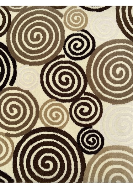 Saray Kesme Halı 10952 A 80X330 Kahve Krem 3 Metre Yolluk modelleri