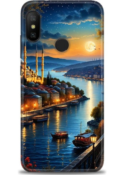 Xiaomi Mi A2 Lite Kılıf Hd Baskılı Kılıf + Seramik Tam Kaplayan Ekran Koruyucu 222