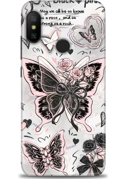 Xiaomi Mi A2 Lite Kılıf Hd Baskılı Kılıf + Seramik Tam Kaplayan Ekran Koruyucu 206