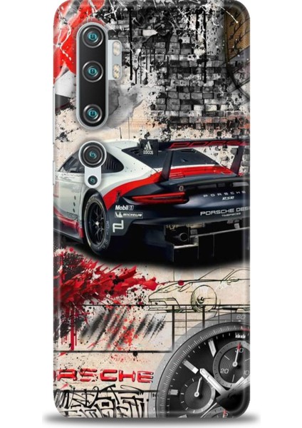 Xiaomi Mi Note 10 Pro Kılıf Hd Baskılı Kılıf + Seramik Tam Kaplayan Ekran Koruyucu 484