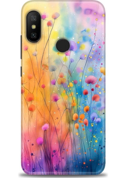 Xiaomi Mi A2 Lite Kılıf Hd Baskılı Kılıf + Seramik Tam Kaplayan Ekran Koruyucu 413