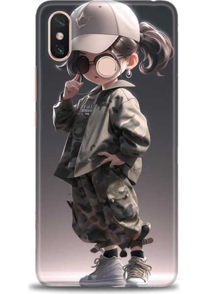 Xiaomi Mi Max 3 Kılıf Hd Baskılı Kılıf + Seramik Tam Kaplayan Ekran Koruyucu 254