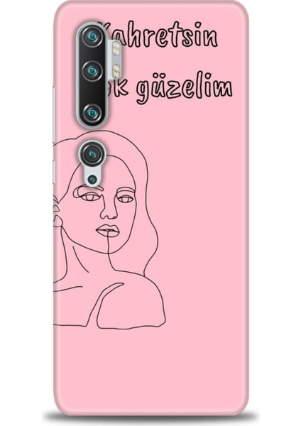 Xiaomi Mi Note 10 Pro Kılıf Hd Baskılı Kılıf + Seramik Tam Kaplayan Ekran Koruyucu 162