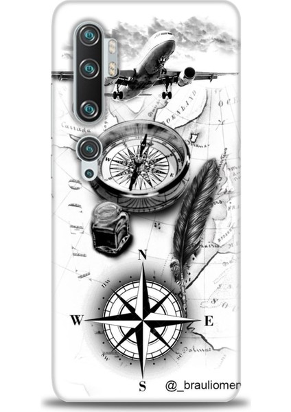 Xiaomi Mi Note 10 Pro Kılıf Hd Baskılı Kılıf + Seramik Tam Kaplayan Ekran Koruyucu 81