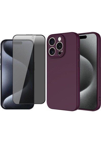 Apple iPhone 15 Pro Kılıf Zore Mara Lansman Kapak + Hayalet Ekran Koruyucu