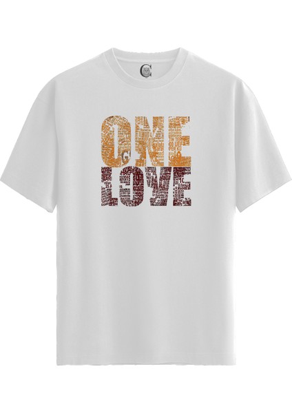 Cimbom Love - %100 Pamuklu Erkek Beyaz Tişört - Premium Quality