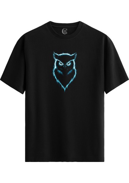 Neon Watcher - %100 Pamuklu Erkek Siyah Tişört - Premium Quality