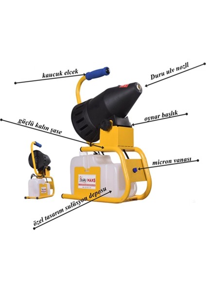 Max 5 Ulv El Tipi Dezenfektan ve Ilaçlama Makinesi 5 Litre