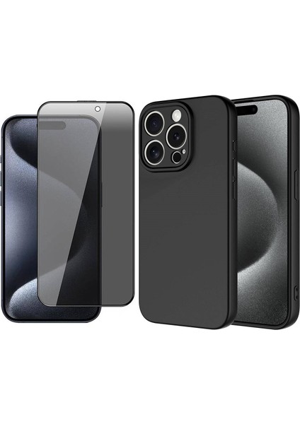 Apple iPhone 15 Pro Kılıf Zore Mara Lansman Kapak + Hayalet Ekran Koruyucu