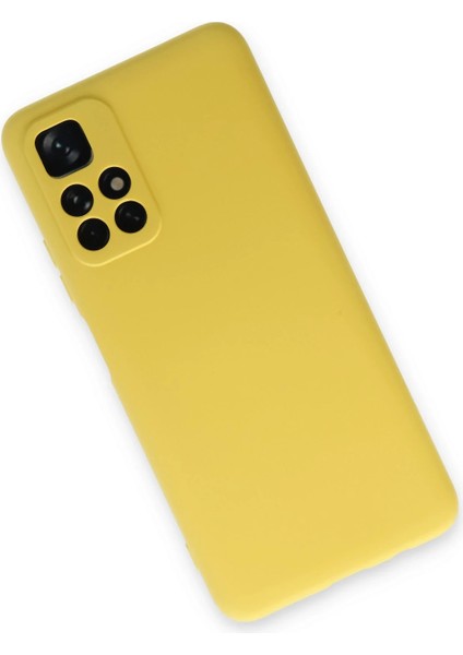 Xiaomi Redmi Note 11T Kılıf Nano Içi Kadife Silikon - Sarı Zrnet
