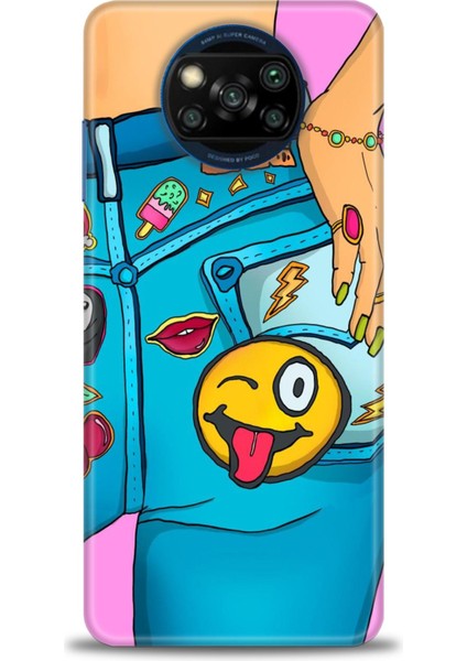 Xiaomi Poco X3 Pro Kılıf Hd Baskılı Kılıf + Seramik Tam Kaplayan Ekran Koruyucu 448