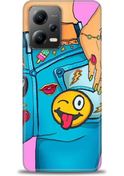 Xiaomi Poco X5 5g Kılıf Hd Baskılı Kılıf + Seramik Tam Kaplayan Ekran Koruyucu 448