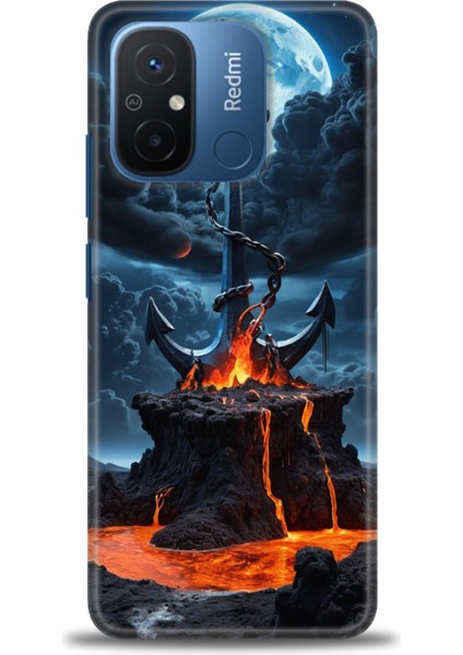 Xiaomi Redmi 12C Kılıf Hd Baskılı Kılıf + Seramik Tam Kaplayan Ekran Koruyucu 240